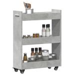 Casa si Gradina - Mobilier - Dulapuri si sifoniere - Dulapuri - Dulap cu roti, gri beton, 60x22x79 cm, lemn prelucrat - Infinity.ro