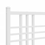 Casa si Gradina - Mobilier - Paturi si accesorii - Accesorii paturi - Tablie de pat metalica, alb, 75 cm - Infinity.ro