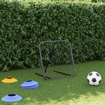 Sport si Outdoor - Sporturi de echipa - Fotbal - Porti fotbal - Plasa de ricoseu fotbal, reglabila, negru, 84x73x60-80 cm, otel - Infinity.ro