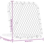 Sport si Outdoor - Sporturi de echipa - Fotbal - Porti fotbal - Plasa de ricoseu fotbal, reglabila, negru, 84x73x60-80 cm, otel - Infinity.ro