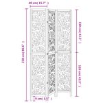 Casa si Gradina - Decoratiuni - Pereti despartitori si paravane - Paravan camera 3 panouri, alb, lemn masiv paulownia - Infinity.ro