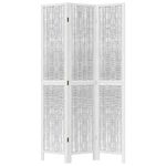 Casa si Gradina - Decoratiuni - Pereti despartitori si paravane - Paravan camera 3 panouri, alb, lemn masiv paulownia - Infinity.ro