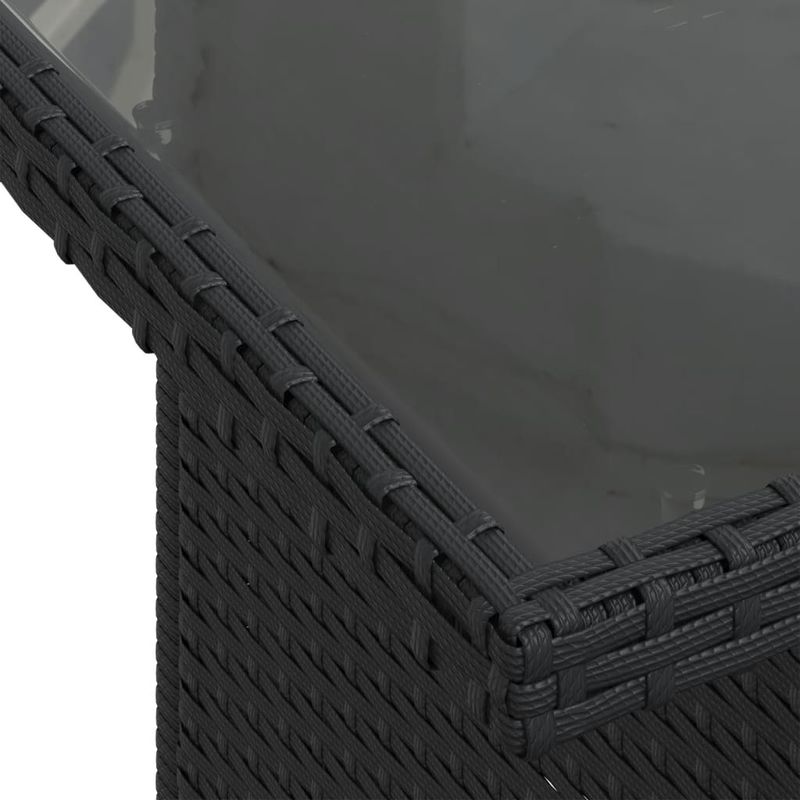 Casa si Gradina - Gradina si terasa - Mobilier exterior - Seturi mobila gradina - Set mobilier de gradina cu perne, 8 piese, negru, poliratan - Infinity.ro