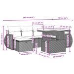 Casa si Gradina - Gradina si terasa - Mobilier exterior - Seturi mobila gradina - Set canapele de gradina cu perne, 7 piese, negru, poliratan - Infinity.ro