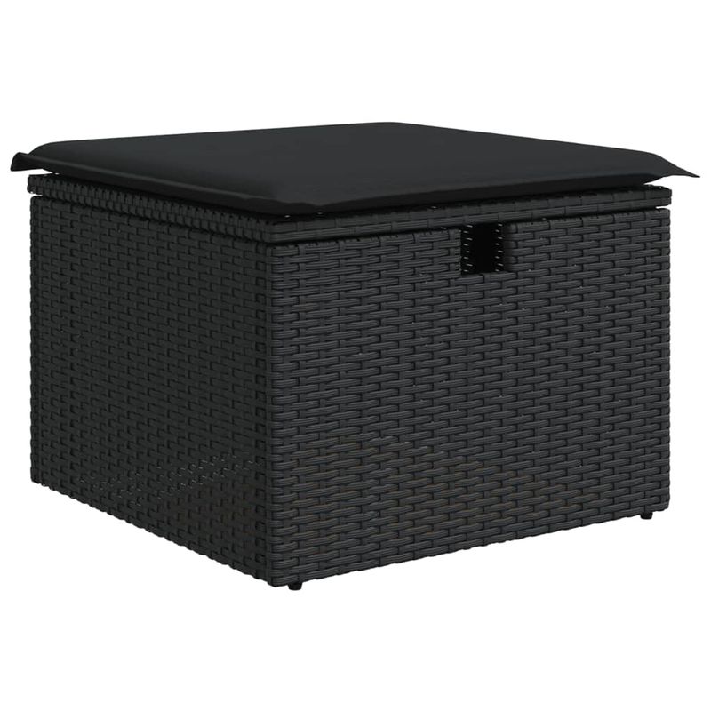 Casa si Gradina - Gradina si terasa - Mobilier exterior - Seturi mobila gradina - Set mobilier de gradina cu perne, 6 piese, negru, poliratan - Infinity.ro