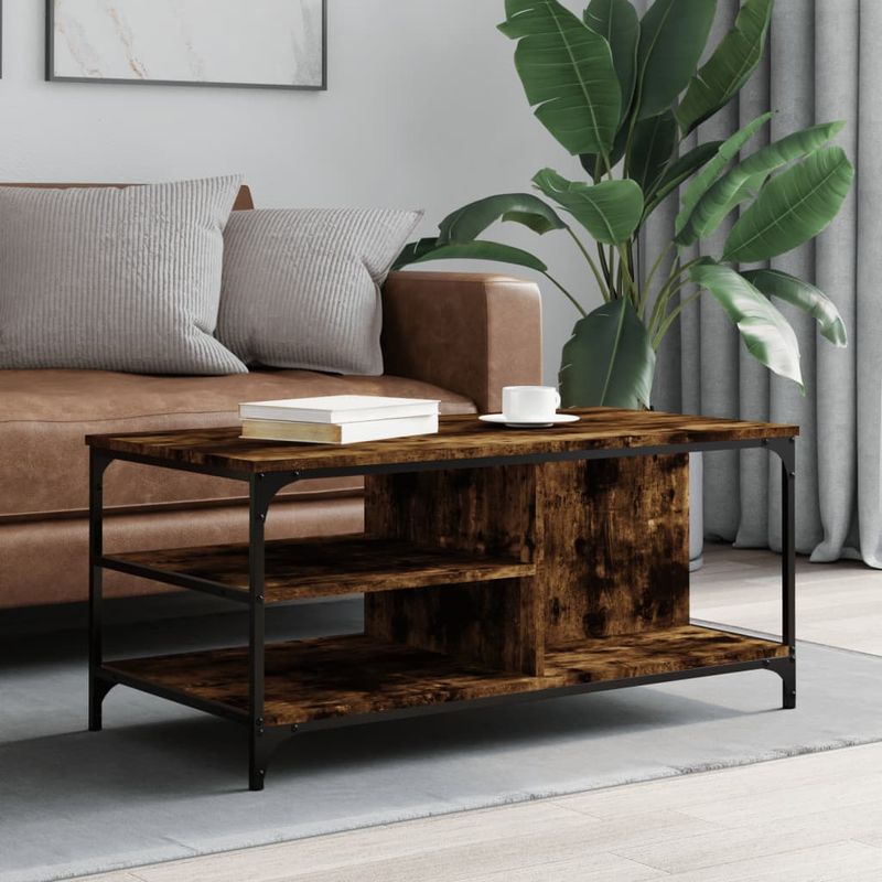 Casa si Gradina - Mobilier - Mese si birouri - Masute de cafea - Masuta de cafea, stejar fumuriu, 100x50x45 cm, lemn prelucrat - Infinity.ro