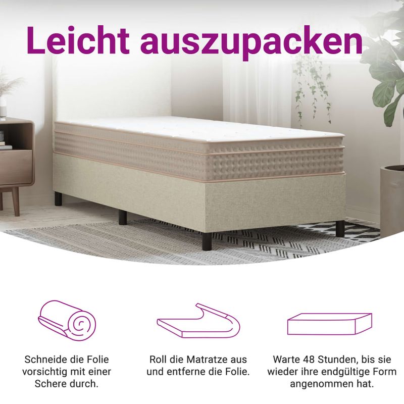 Casa si Gradina - Mobilier - Saltele si somiere - Saltele - Saltea cu arcuri buzunar, fermitate medie plus, 70x200 cm - Infinity.ro