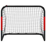 Sport si Outdoor - Sporturi de echipa - Fotbal - Porti fotbal - Poarta de fotbal cu plasa, rosu si negru, 90x48x71 cm, otel - Infinity.ro