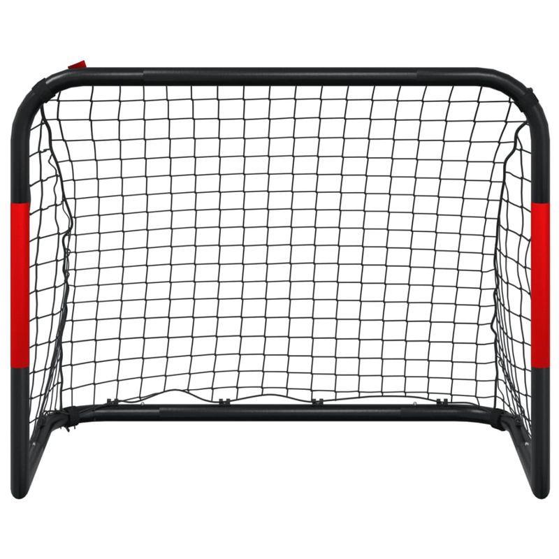 Sport si Outdoor - Sporturi de echipa - Fotbal - Porti fotbal - Poarta de fotbal cu plasa, rosu si negru, 90x48x71 cm, otel - Infinity.ro