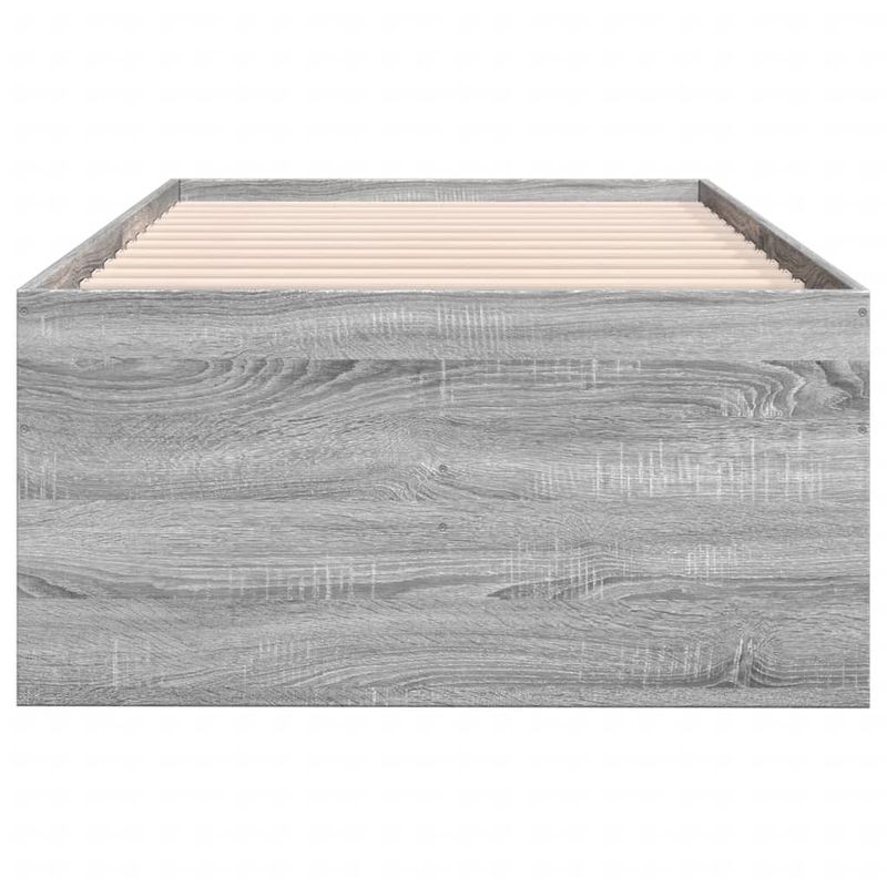 Casa si Gradina - Mobilier - Paturi si accesorii - Paturi - Cadru pat de zi cu sertare gri sonoma 100x200 cm lemn prelucrat - Infinity.ro