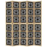 Casa si Gradina - Decoratiuni - Pereti despartitori si paravane - Paravan de camera, 5 panouri, maro/negru, lemn masiv paulownia, mărime 40x220 cm - Infinity.ro