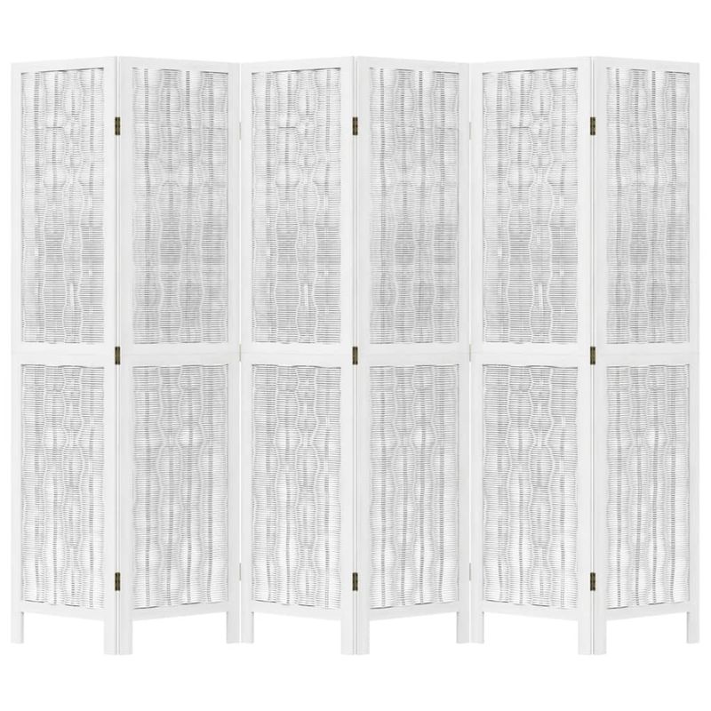 Casa si Gradina - Decoratiuni - Pereti despartitori si paravane - Paravan camera 6 panouri, alb, lemn masiv paulownia - Infinity.ro