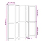 Casa si Gradina - Decoratiuni - Pereti despartitori si paravane - Paravan camera 5 panouri, maro inchis, lemn masiv paulownia - Infinity.ro