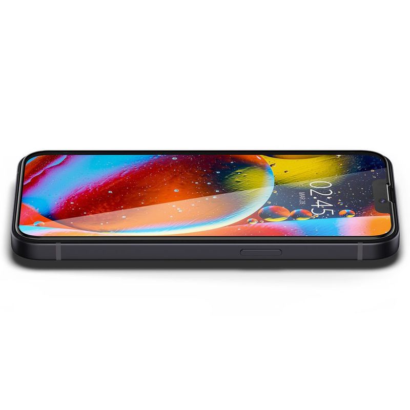 Laptop, Telefoane si Tablete - Telefoane mobile si accesorii - Accesorii Telefoane - Folii protectie telefoane - Folie de protectie Spigen Glass FC pentru Apple iPhone 13/13 Pro/14 Negru - Infinity.ro