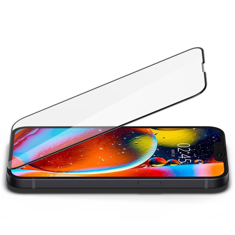 Laptop, Telefoane si Tablete - Telefoane mobile si accesorii - Accesorii Telefoane - Folii protectie telefoane - Folie de protectie Spigen Glass FC pentru Apple iPhone 13/13 Pro/14 Negru - Infinity.ro