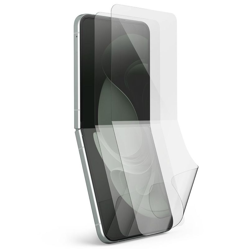 Laptop, Telefoane si Tablete - Telefoane mobile si accesorii - Accesorii Telefoane - Folii protectie telefoane - Set 2 Folii de protectie Ringke Dual Easy pentru Samsung Galaxy Z Flip 4/5 Transparent - Infinity.ro