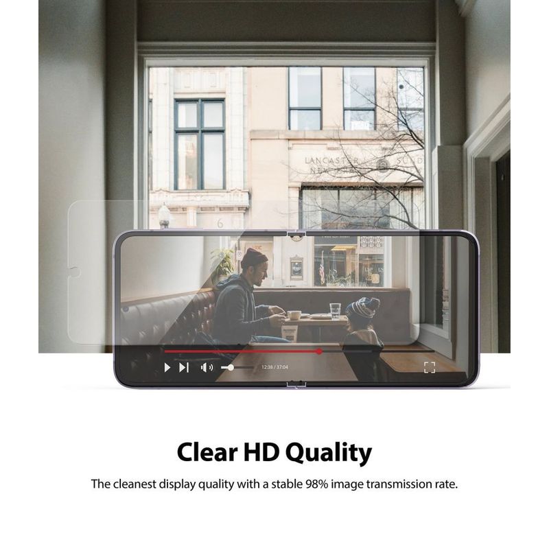 Laptop, Telefoane si Tablete - Telefoane mobile si accesorii - Accesorii Telefoane - Folii protectie telefoane - Set 2 Folii de protectie Ringke Dual Easy pentru Samsung Galaxy Z Flip 3 - Infinity.ro