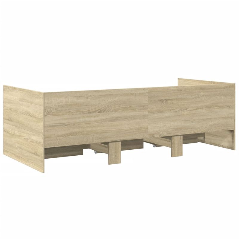 Casa si Gradina - Mobilier - Paturi si accesorii - Paturi - Cadru pat cu sertare, stejar sonoma, 100x200 cm, lemn prelucrat - Infinity.ro