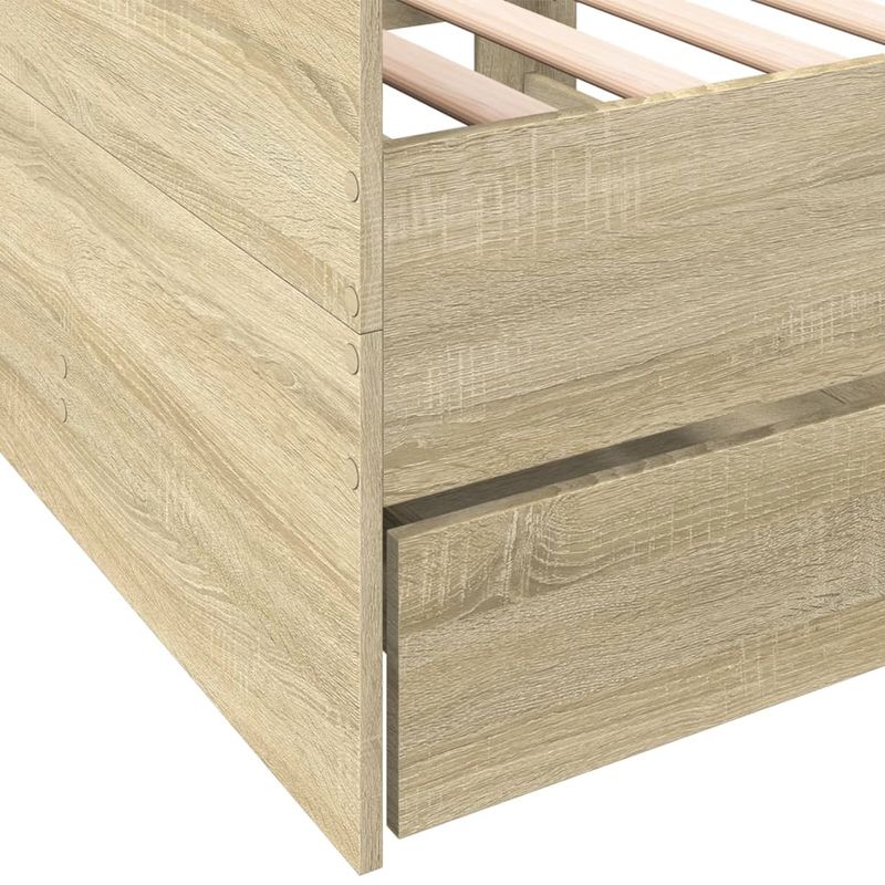 Casa si Gradina - Mobilier - Paturi si accesorii - Paturi - Cadru pat cu sertare, stejar sonoma, 100x200 cm, lemn prelucrat - Infinity.ro