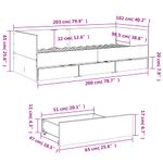 Casa si Gradina - Mobilier - Paturi si accesorii - Paturi - Cadru pat cu sertare, stejar sonoma, 100x200 cm, lemn prelucrat - Infinity.ro
