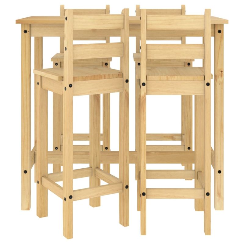 Casa si Gradina - Mobilier - Seturi de mobilier - Seturi bucatarie - Set mobilier de bar, 5 piese, lemn masiv de pin - Infinity.ro