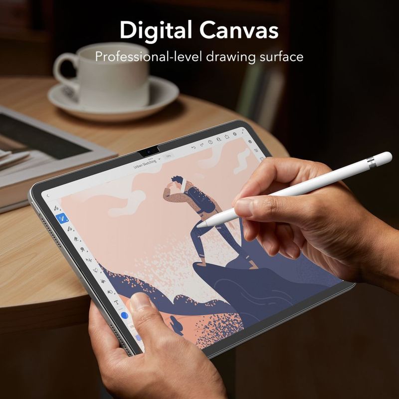Laptop, Telefoane si Tablete - Tablete si accesorii tablete - Accesorii Tablete - Folii protectie tablete - Set 2 Folii de protectie ESR Paper Feel pentru Apple iPad 10.9 10/2022 Mat Transparent - Infinity.ro