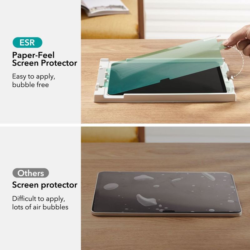 Laptop, Telefoane si Tablete - Tablete si accesorii tablete - Accesorii Tablete - Folii protectie tablete - Set 2 Folii de protectie ESR Paper Feel pentru Apple iPad 10.9 10/2022 Mat Transparent - Infinity.ro