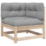 Casa si Gradina - Gradina si terasa - Mobilier exterior - Seturi mobila gradina - Set canapele de gradina cu perne, 3 piese, lemn masiv de pin - Infinity.ro
