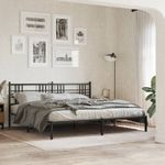 Casa si Gradina - Mobilier - Paturi si accesorii - Accesorii paturi - Tablie de pat metalica, negru, 193 cm - Infinity.ro