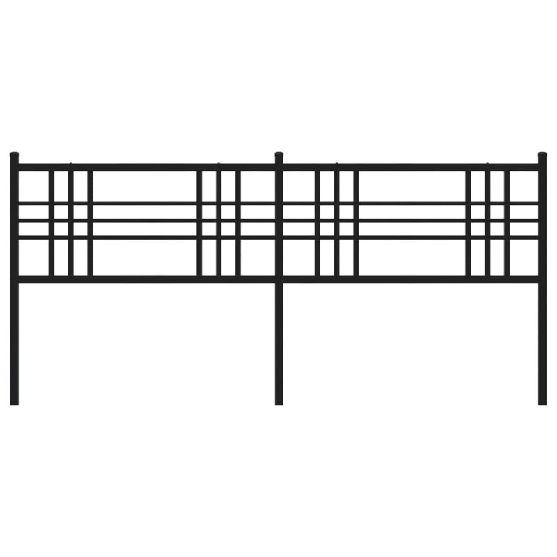 Casa si Gradina - Mobilier - Paturi si accesorii - Accesorii paturi - Tablie de pat metalica, negru, 193 cm - Infinity.ro