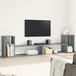 Casa si Gradina - Mobilier - Comode si corpuri - Comode - Comoda TV, 2 buc., gri sonoma, 100x30x50 cm, lemn prelucrat - Infinity.ro