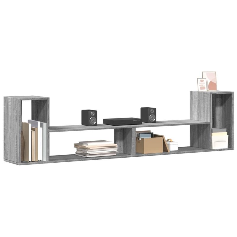 Casa si Gradina - Mobilier - Comode si corpuri - Comode - Comoda TV, 2 buc., gri sonoma, 100x30x50 cm, lemn prelucrat - Infinity.ro