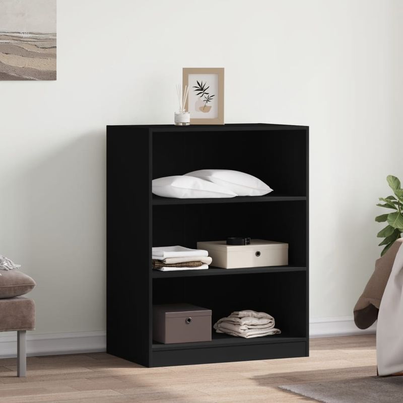 Casa si Gradina - Mobilier - Organizare si depozitare - Cuiere - Dulap, negru, 77x48x102 cm, lemn prelucrat, model fără tijă - Infinity.ro