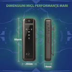 TV, Audio-Video si Foto - Camere video - Camere video compacte - Camera video corporala, full HD, 12 MP ,  baterie 600mAh, inregistrare continua 5 ore, rotatie camera 180°, microfon - Infinity.ro