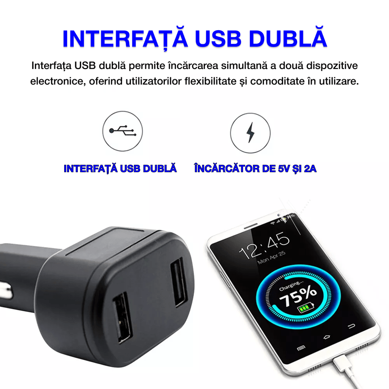 Auto si Moto - Electrice auto - Alte accesorii electrice auto - Incarcator auto cu incarcare rapida si tracker GPS, D6, 4G, interfata USB dubla, localizare  in timp real, antifurt - Infinity.ro
