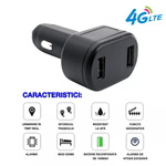 Auto si Moto - Electrice auto - Alte accesorii electrice auto - Incarcator auto cu incarcare rapida si tracker GPS, D6, 4G, interfata USB dubla, localizare  in timp real, antifurt - Infinity.ro