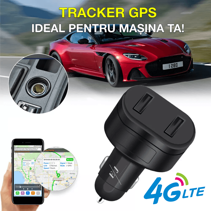 Auto si Moto - Electrice auto - Alte accesorii electrice auto - Incarcator auto cu incarcare rapida si tracker GPS, D6, 4G, interfata USB dubla, localizare  in timp real, antifurt - Infinity.ro