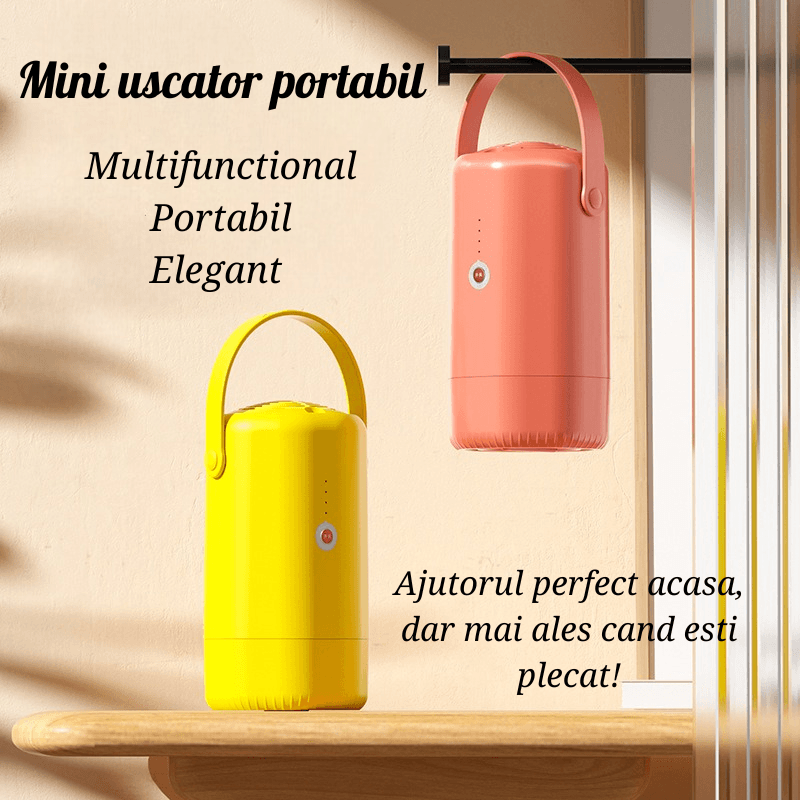 Electronice si Electrocasnice - Masini si uscatoare de rufe - Uscatoare de rufe - Mini Uscator de Rufe Electric, Portabil, Silentios, Uscare Eficienta si Fara Miros, cu Functie de Aeroterma - Infinity.ro