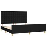 Casa si Gradina - Mobilier - Paturi si accesorii - Paturi - Cadru de pat cu tablie, negru, 180x200 cm, textil - Infinity.ro