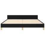 Casa si Gradina - Mobilier - Paturi si accesorii - Paturi - Cadru de pat cu tablie, negru, 180x200 cm, textil - Infinity.ro
