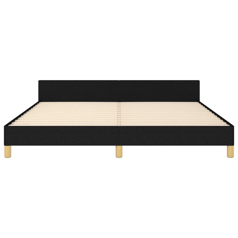 Casa si Gradina - Mobilier - Paturi si accesorii - Paturi - Cadru de pat cu tablie, negru, 180x200 cm, textil - Infinity.ro