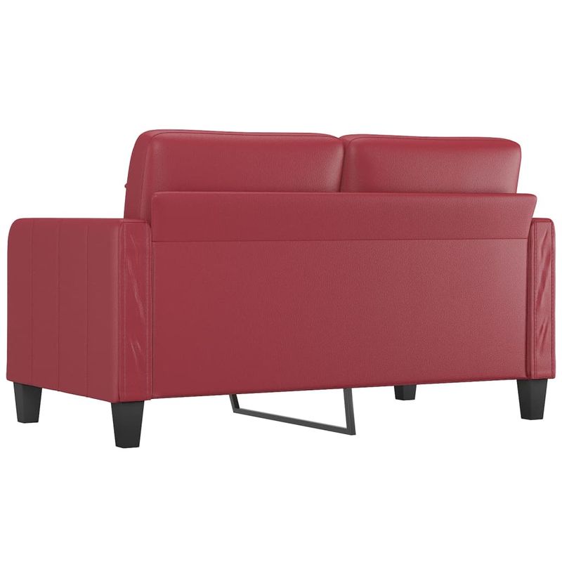 Casa si Gradina - Mobilier - Canapele si coltare - Canapele - Canapea cu 2 locuri, rosu vin, 140 cm, piele ecologica - Infinity.ro