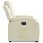 Casa si Gradina - Mobilier - Scaune si fotolii - Fotolii - Fotoliu rabatabil cu ridicare, crem, piele ecologica - Infinity.ro