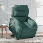 Ingrijire personala si Cosmetice - Sanatate si wellness - Articole wellness - Fotolii de masaj - Fotoliu electric masaj rabatabil / ridicare verde inchis textil - Infinity.ro