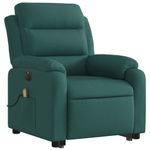 Ingrijire personala si Cosmetice - Sanatate si wellness - Articole wellness - Fotolii de masaj - Fotoliu electric masaj rabatabil / ridicare verde inchis textil - Infinity.ro