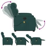 Ingrijire personala si Cosmetice - Sanatate si wellness - Articole wellness - Fotolii de masaj - Fotoliu electric masaj rabatabil / ridicare verde inchis textil - Infinity.ro