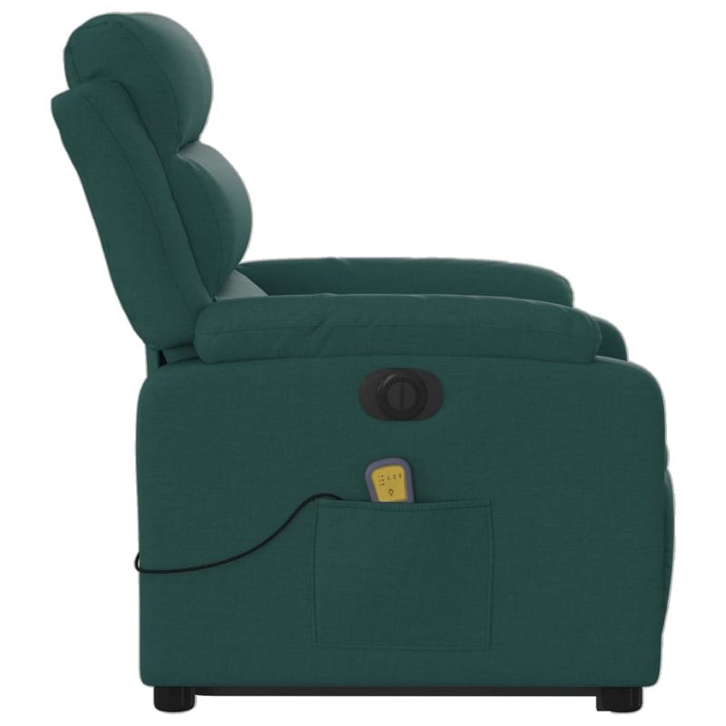 Ingrijire personala si Cosmetice - Sanatate si wellness - Articole wellness - Fotolii de masaj - Fotoliu electric masaj rabatabil / ridicare verde inchis textil - Infinity.ro