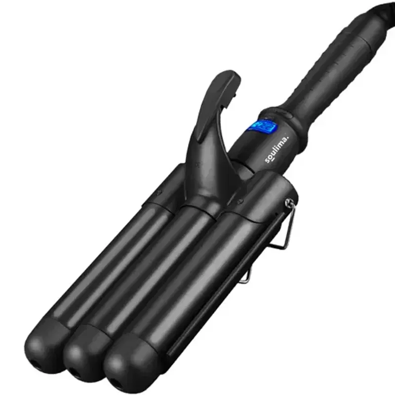 Ingrijire personala si Cosmetice - Aparate & accesorii ingrijire personala - Hair styling - Ondulatoare - Ondulator pentru par cu 3 cilindri si afisaj LCD, reglabil intre 80-210°C, invelis ceramic PTC - Infinity.ro