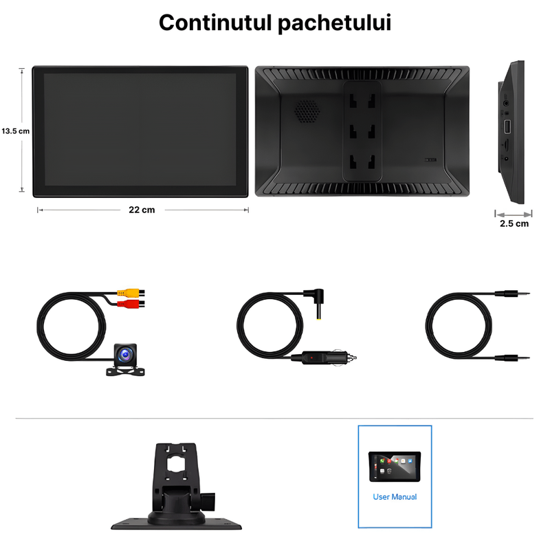 Auto si Moto - Electronice auto - Navigatii GPS - Navigatie auto multimedia MaGeCa®, Apple CarPlay/Android Auto, Display tactil 9 inch, Universala, Camera marsarier - Infinity.ro