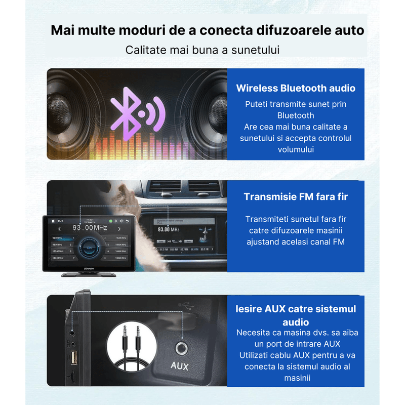 Auto si Moto - Electronice auto - Navigatii GPS - Navigatie auto multimedia MaGeCa®, Apple CarPlay/Android Auto, Display tactil 9 inch, Universala, Camera marsarier - Infinity.ro